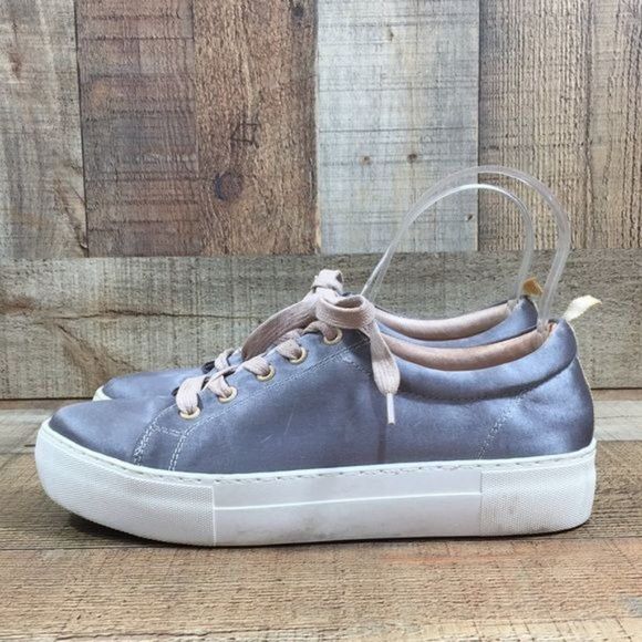 J/Slides NYC Gray Lace Up Sneakers Womens 7 Comfort Shoes Walking - Picture 6 of 13